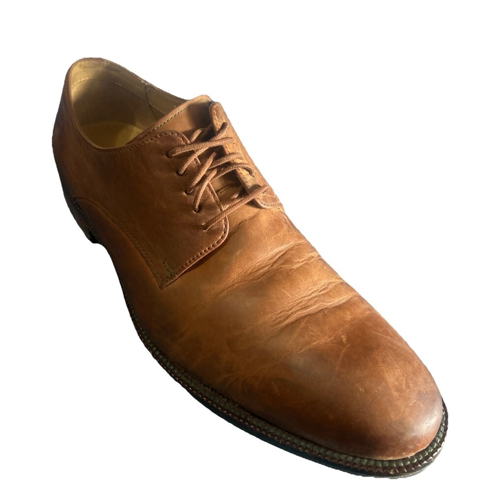 Cole Haan Mens 10.5M Williams Oxford Brown Leather Lace Up Dress Shoe C14404